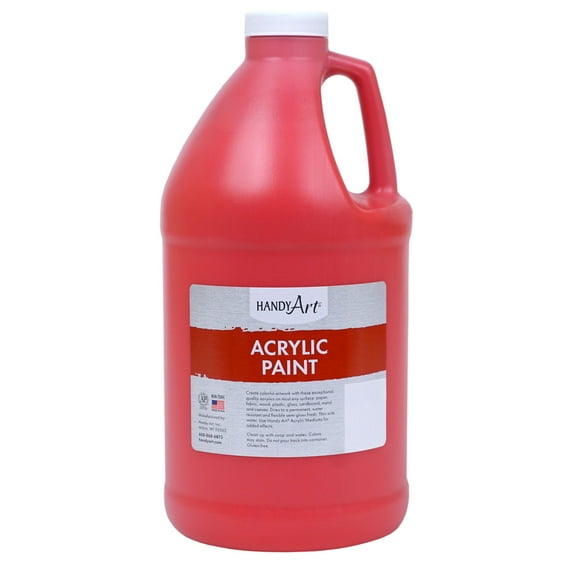 Handy Art Acrylic Paint Half Gallon, Brite Red