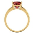 thumbnail image 4 of 2.5 ctw Solitaire Anniversary Ring for Women | Cushion Cut Natural Garnet | Hyperallergenic Solid 18K Yellow Gold, 4 of 5