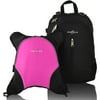 Obersee Rio Diaper Bag Backpack with Detachable Cooler, Black/Pink
