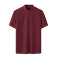 thumbnail image 5 of GXFC Men's Sweater Short Sleeve High Neck Knit T Shirt Slim Fit Ribbed Shirt 3XL, 5 of 7