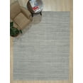 thumbnail image 4 of EORC Silver   Handloomed Wool Contemporary Super Grass Rug, 9' x 12', 4 of 9
