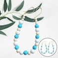 thumbnail image 2 of justharion Set de 2 Tiebacks de Rideau de Perles de Bois Boho Rideaux Retenant le Bleu, 2 of 8