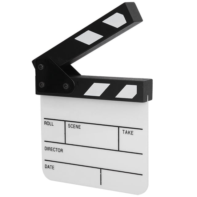 Tablero De Aplausos, Mini Acrílico Director Escena Claqueta TV Película Tablero De Acción Accesorio De Corte De Película Con Bolígrafo Para Accesorios De Rodaje