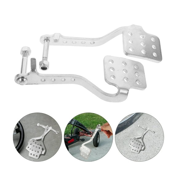 WEAVILUX Improved Handling Throttle Pedals Silver 1 Pair