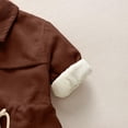 thumbnail image 5 of ZyeKqe Baby Clothes Newborn Boys Girls Fleece Lined Jumpsuits 1 Piece Outfits Long Sleeve Button down Rompers Winter Warm Onesies, 5 of 8