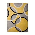 thumbnail image 3 of World Rug Gallery Modern Abstract Circles Yellow 5'3" x 7'3" Area Rug, 3 of 8