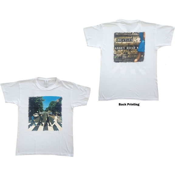 The Beatles Unisex T-Shirt Abbey Road (Back Print) (Medium)