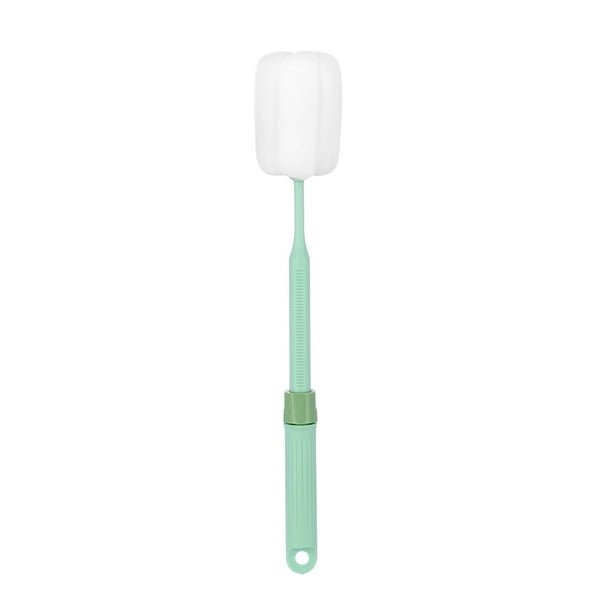 Cepillo de esponja retráctil de mango largo para tazas, termos, teteras, vasos, cepillos para limpiar botellas de leche, cepillos de limpieza