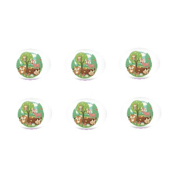 Woodland Animals 12 - 2 inch Cupcake Edible Frosting Photos