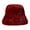 Wine Red, variant on Yirtree Women's Faux Fur Bucket Hats Fluffy Winter Warm Ladie's Unique Printed Fisherman Cap