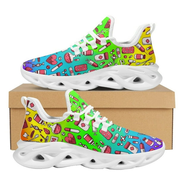 Zapatillas de running antideslizantes para mujer, zapatillas clásicas, diseño de herramientas médicas, zapatos con plataforma y amortiguación para mujer