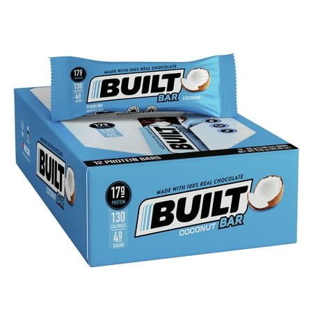 Built Bar Protein Bar, Coconut, Gluten Free, 12 Count