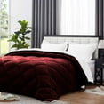 thumbnail image 3 of DNG Creations 5 Piece Reversible Diamond Pattern Comforter All Season 550 GSM - California King - Size ( Wine/White Colour ) 800 Threads Count, 100% Egyptian Cotton, 3 of 7