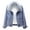 Blue, variant on Hvyesh Womens Winter Warm Jean Jacket Faux Fur Collar Liner Sherpa Denim Coats Thicker Outerwear with Pockets