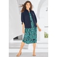 thumbnail image 4 of Roaman's Women's Plus Size Roll Tab Jacket Dress, 4 of 6
