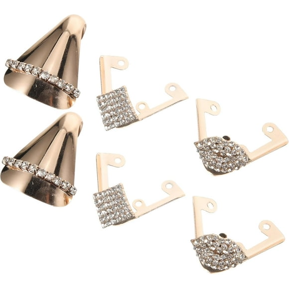 3 Pairs High Heel Tip Covers Fashionable Metal Sleeves for Shoes Crease Protector Anti-slip Toe Guards for High Heels