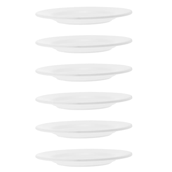 SOPOTUTU White Small Serving Plates Set of 6 Ceramic Appetizer Plates for Kitchen and Dining