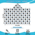 thumbnail image 2 of White Bigfoot and Pine Tree Pattern Hooded Bath Towel，50"x30" for Ages 3 To 12 Kids, Quick Dry Lightweight Soft Microfiber Hood Beach Towel Cover Up for Kids, 2 of 7