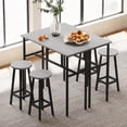 thumbnail image 2 of HOMCOM 6-Piece Bar Table Set with 2 Breakfast Tables 4 Stools for Kitchen, 2 of 10