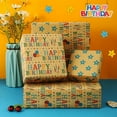 thumbnail image 2 of Kraft Birthday Wrapping Paper Roll for Boys Girls Kids Men Women - Reversible Happy Birthday Gift Wrap Paper for Holiday Party - 1 Roll, 17.2 Inch X 33 Feet, 2 of 15