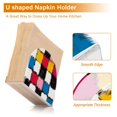 thumbnail image 5 of Yayeee Napkin Holder for Table Kitchen Paper Tissue Organization, White Checkered Pattern, 5 of 8