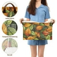 thumbnail image 5 of Yayeee Foldable Storage Basket for Shelves with Handles Waterproof Cloth Bins, Green Retro Leaves, 5 of 7