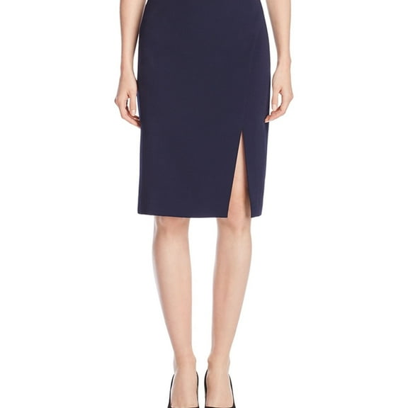 Finity Womens Slit Pencil Skirt, Blue, 12