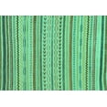 thumbnail image 1 of Ahgly Company Machine Washable Indoor Rectangle Abstract Turquoise Blue Modern Area Rugs, 8' x 12', 1 of 4