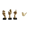 thumbnail image 1 of Estatuas De Resina De Pensadores Y Figuras De Pájaros Dorados. Esculturas De Arte Abstracto. Adorno Moderno Para La Decoración Del Hogar, Ideal Para La Oficina, Estantería O Sala De Estar., 1 of 8
