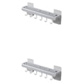 thumbnail image 1 of Yuarrent Soporte para rebanadora montado en la pared Barra de plástico para el hogar Estante multifuncional para el hotel Estante para Gris 2piezas, 1 of 4