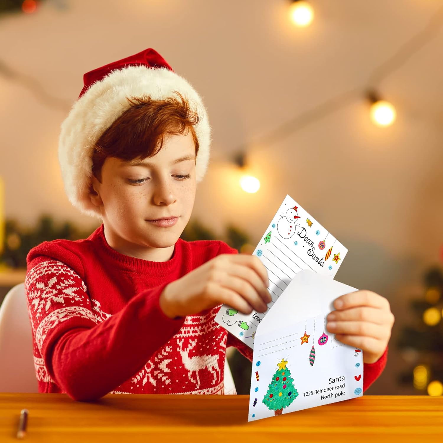 Gift Boutique 24 Sets Color Your Own Letter to Santa DIY Letters to Santa with Envelopes Coloring Santa Letter Kit for Kids Christmas Crafts Fun Activities