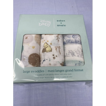 UPC: 0842332153685 | 3 piece Large Swaddle_Winnie in the woods