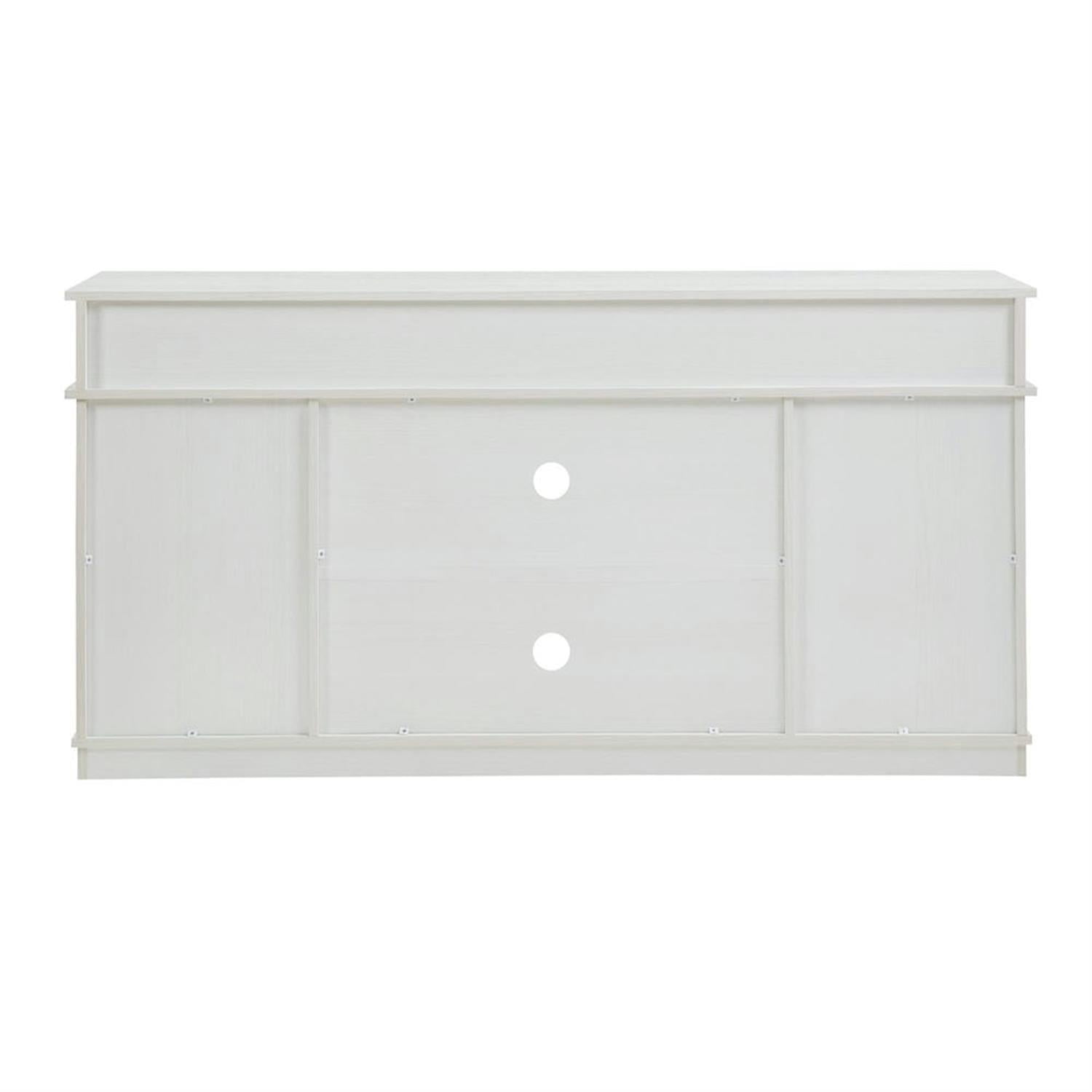 Demi Bonn Modern TV Stand with Sliding Barn Door, Farmhouse Wood Entertainment Center, Storage Cabinet Table Living Room with Adjustable Shelves for TVs Up to 65", White