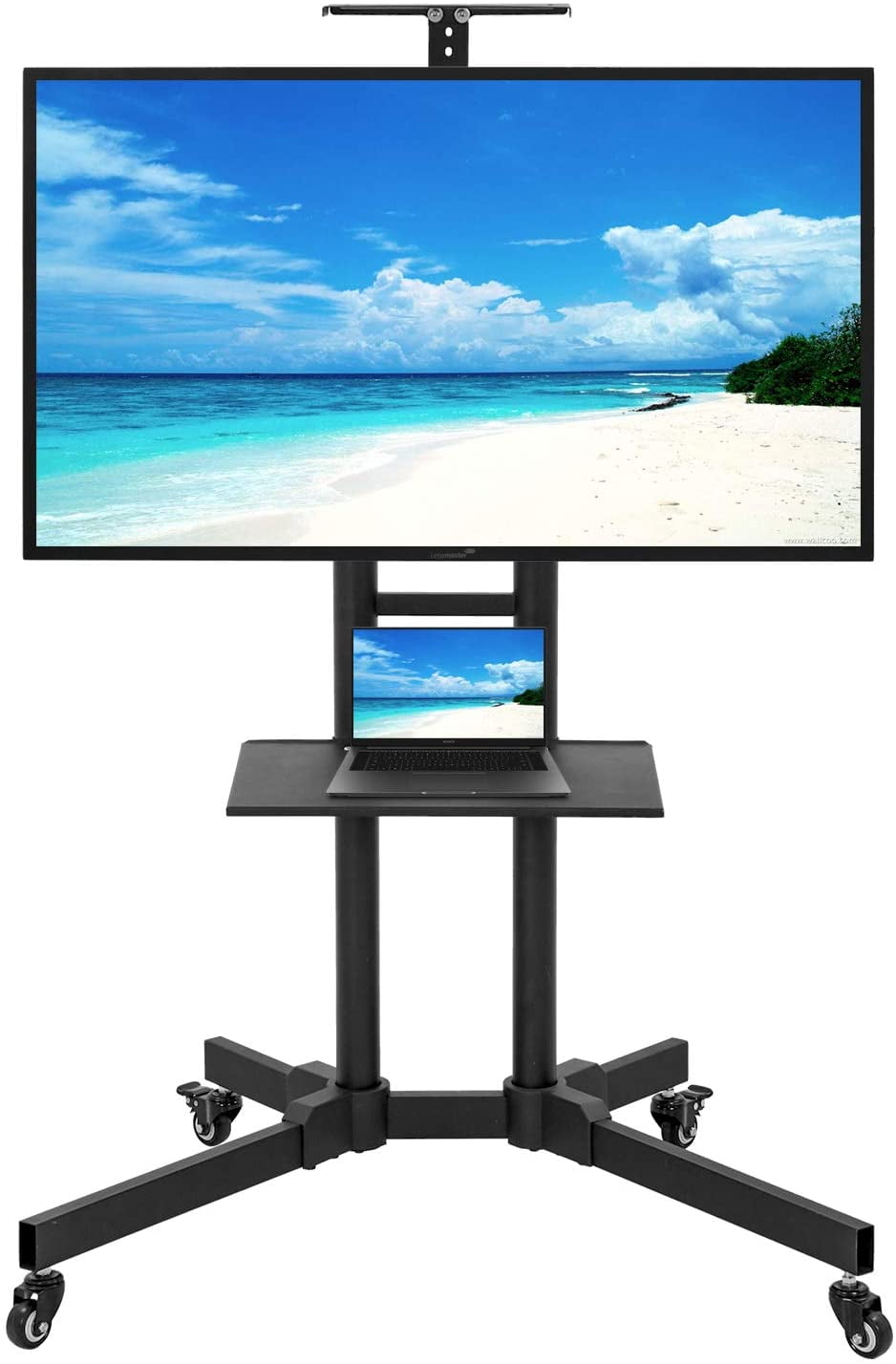 TV Cart Stand Plasma LCD LED Flat Screen Panel with Wheels Mobile Fits  32-65 In. L65