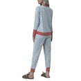 thumbnail image 2 of Gomelly Women Xmas Sleepwear Elastic Waist Nightwear Loose Christmas Pajamas Set Ladies Casual Party PJ Sets Crew Neck Nightgown Light Gray XL, 2 of 3