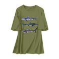 thumbnail image 4 of Womens Athletic Tops Women's T-Shirts Women's Oversized Top Loose Short Sleeve T Shirt for Everyday Comfort and Effortless Style Green XL, 4 of 4