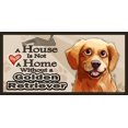 thumbnail image 2 of A House is Not a Home without a Golden Retriever Toon Dog Sign / Plaque featuring the art of Scott Rogers, 2 of 2
