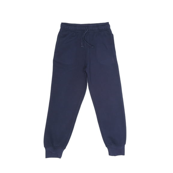 EVERYDAY KIDS Girls Navy Blue Cotton Fleece Sweatpants