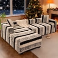 thumbnail image 6 of CJC Plush Velvet Sectional Couch Covers, 2pcs Stretch Sofa Covers with 2 Pillowcases for L Shape Corner Sofa Furniture Protector (Black, 3 Seat + 3 Seat), 6 of 13