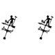 thumbnail image 1 of Kearding Jardín de viento para resistir el viento de acero inoxidable, estilo Veleta, fácil de decorar, dirección del viento, granjero el granjero 2Conjunto, 1 of 1