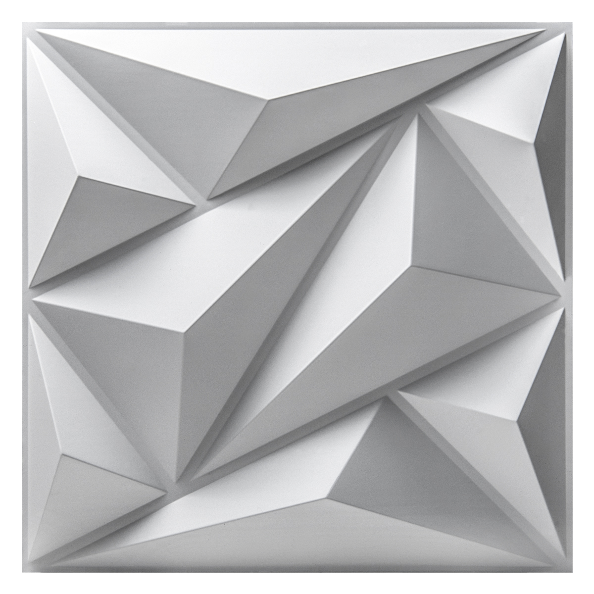 Art3d Triangle diamond in White 19.7 in. x 19.7 in. PVC 3D Wall Panel