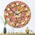 thumbnail image 2 of Designart 'Triangular Gold Design Retro II' Mid-Century Modern Wood Wall Clock, 2 of 5