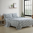 thumbnail image 6 of Eddie Bauer Bear Mountain Grey Cotton Flannel 4 Piece Sheet Set, King, 6 of 6