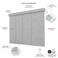 thumbnail image 5 of Yoolax Motorized Sliding Panel Track Blind Blackout Smart Vertical Blinds Electric Window Shade with WiFi Hardwire Power Motor for Patio Glass Door(Blackout Foggy Grey,80"W x 84"H), 5 of 7