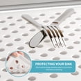 thumbnail image 3 of OTHWAY 2-Pack Sink Protector Mat, Kitchen Sink Liner Pad for Bottom of Sink, 11.2x12.7 Inch Dish Drying Mat with Fast Drain (White), 3 of 7