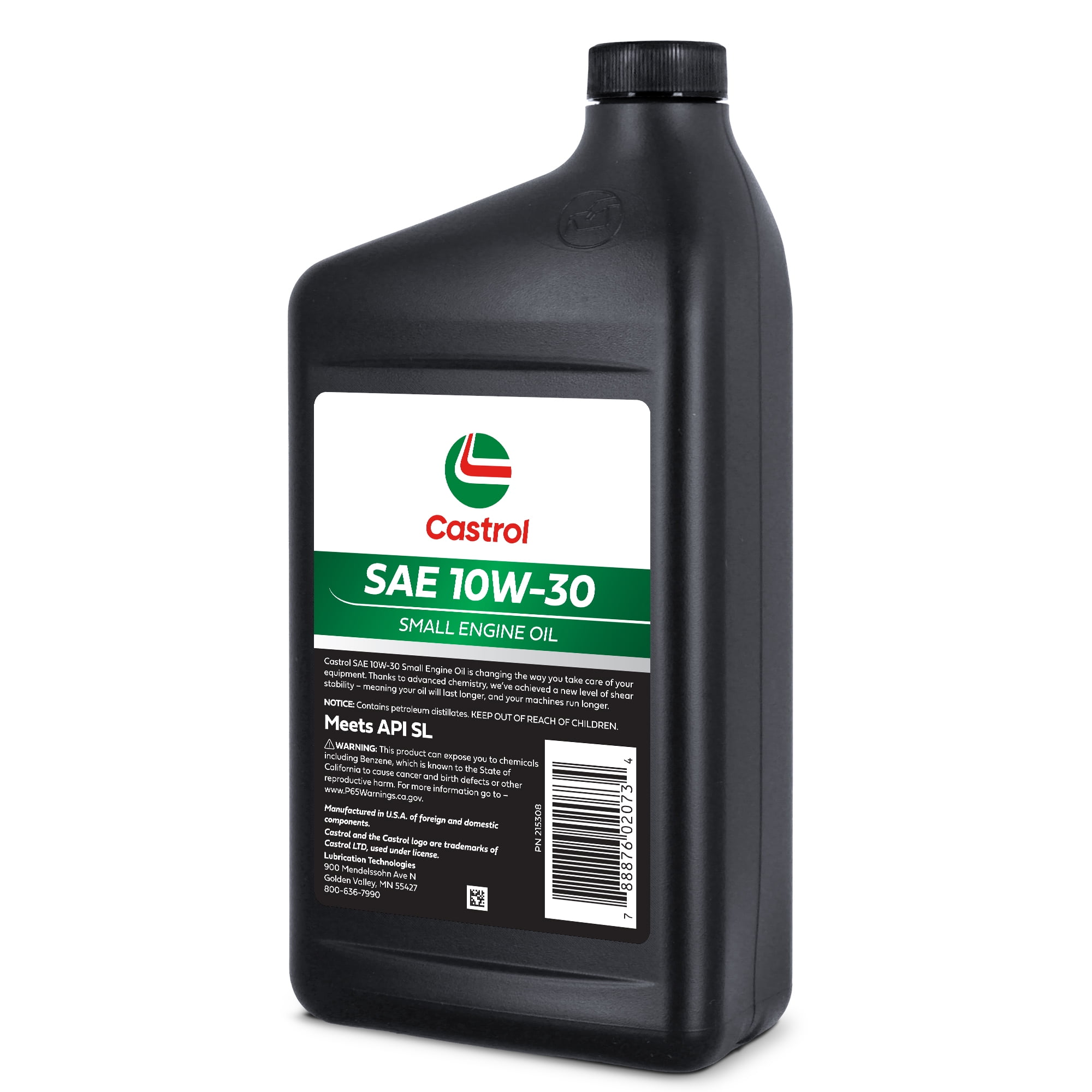 Castrol SAE 10W-30 Small Engine Oil For 4-Cycle Engines  Protects Against Rust & Corrosion  Suitable for Lawn Mowers and Outdoor Power Equipment  Case of 12 (1qt)