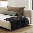 thumbnail image 1 of Manta de Cama de Lujo PiccoCasa de Forro Polar Tejido para Cuna/Cama de Niños Negra, 1 of 7