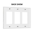thumbnail image 2 of Green Gold Marble Switch Cover Decorative Wall Plate 3-Gang Standard Size, 2 of 5