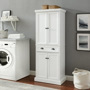 Crosley Furniture Shoreline Coastal Pantry Storage Cabinet with Shelves, Kitchen, Dining, or Laundry Room