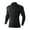 Black, variant on Men's thermal Compression Shirt Fleece Lined Long Sleeve Athletic Base Layer Cold Weather Gear Workout Top White